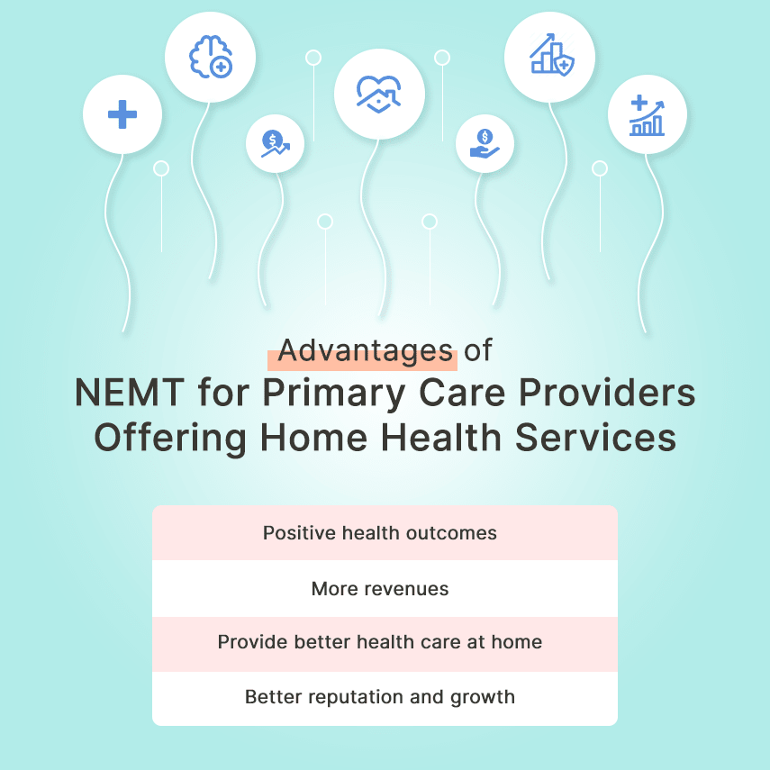 advantages of nemt for primary care providers offering home health services
                                